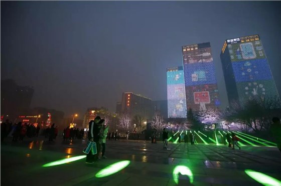 信達電通&mdash;西安高新區延平門北廣場燈光秀