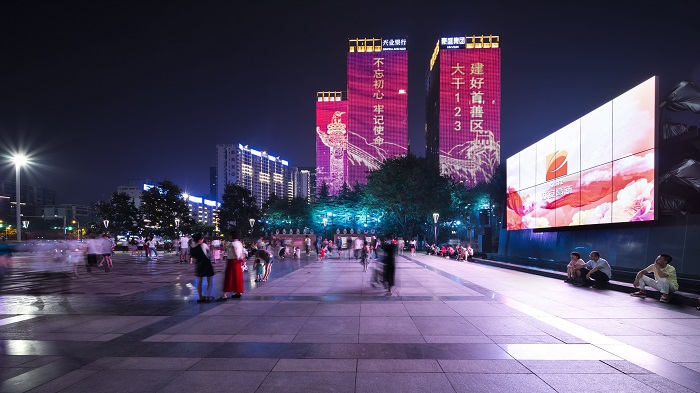 城市建筑燈光秀