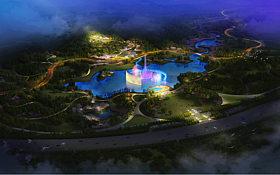 從唐山東湖森林公園看森林公園夜景規(guī)劃